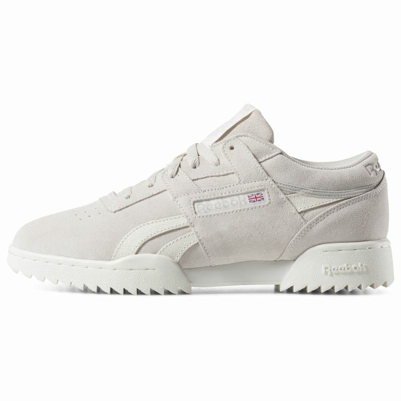 Tenisi Reebok Workout Clean Ripple Barbati Albi/Rosii Romania LM1604YD